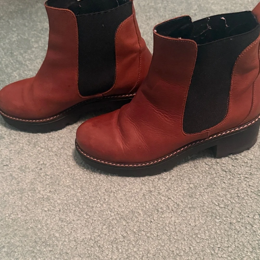 Anthropologie TAN Heeled Boots - Picture 3 of 3